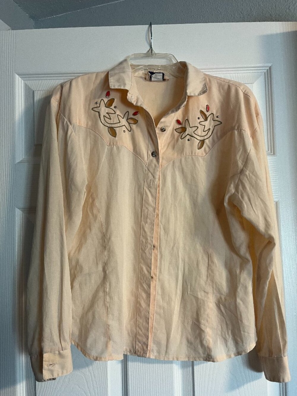 Women's small, peach colored, Circle T Western light weight shirt